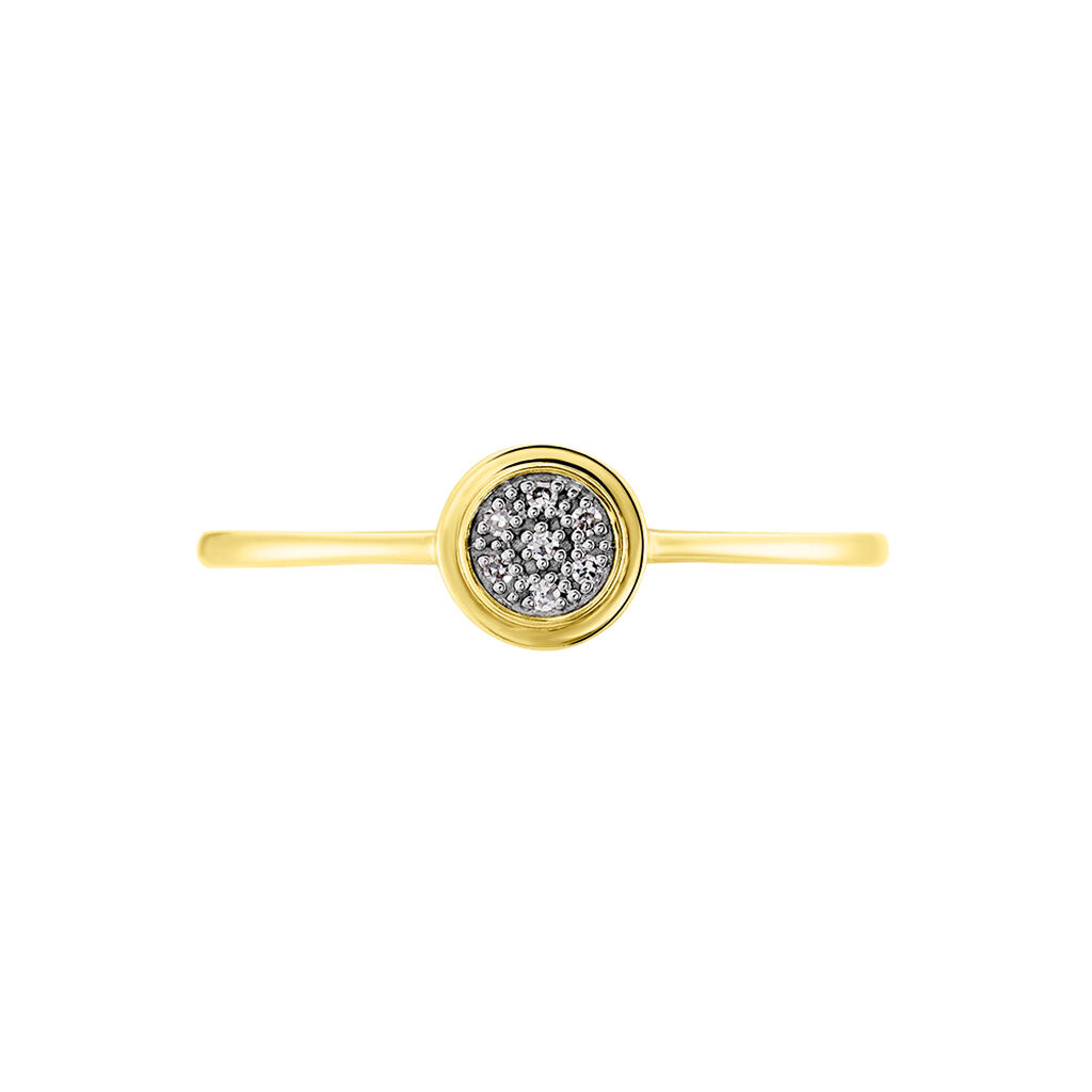 Bague Or Jaune Kaylynn Diamants - Bagues avec pierre Femme | Histoire d’Or