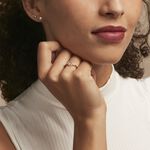 Bague Plaqu&eacute; Or Jaune Alais Oxyde De Zirconium - Bagues solitaires Femme | Histoire d&rsquo;Or