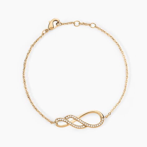 Bracelet Rajah Plaqu&eacute; Or Jaune Oxyde De Zirconium - Bracelets Femme | Histoire d&rsquo;Or