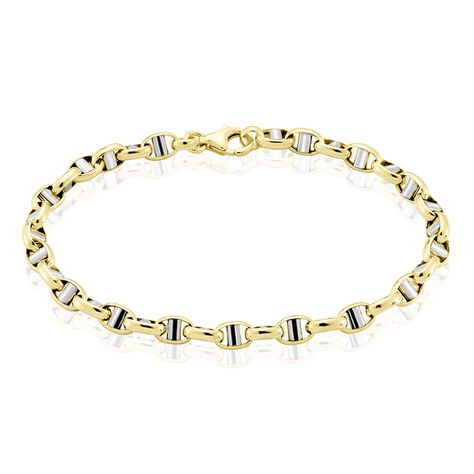 Bracelet Carlo Or Bicolore Maille Marine Ronde - Bracelets chaîne Homme | Histoire d’Or