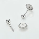 Boucles D'oreilles Puces Or Blanc Fidelia - Clous d'oreilles Famille | Histoire d&rsquo;Or