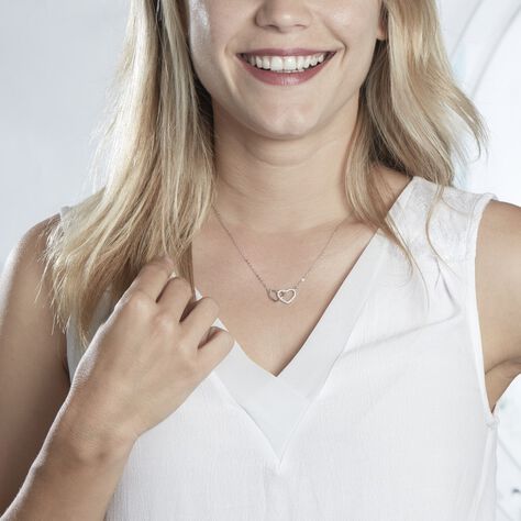 Collier Gasparde Argent Blanc Oxyde De Zirconium - Colliers Coeur Femme | Histoire d’Or