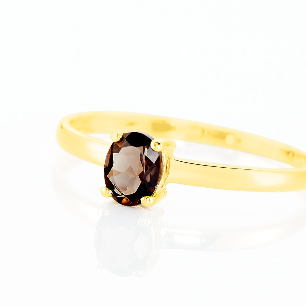 Bague Lily Or Jaune Quartz - Bagues solitaires Femme | Histoire d&rsquo;Or