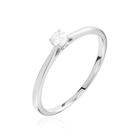 Solitaire  Victoria Platine Blanc Diamant - Bagues solitaires Femme | Histoire d’Or