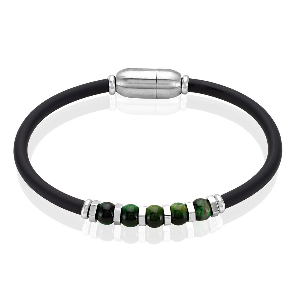 Bracelet Jourdan Caoutchouc Noir - Bracelets Homme | Histoire d’Or