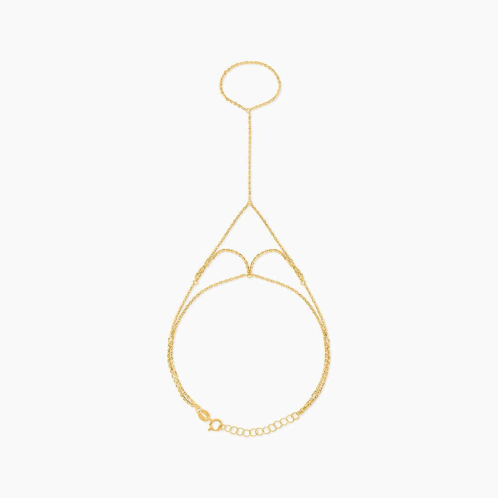 Bijou De Main Irina Argent Jaune - Bracelets Femme | Histoire d&rsquo;Or