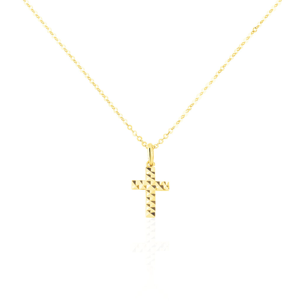 Collier Benny Or Jaune - Colliers Croix Femme | Histoire d’Or