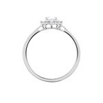 Bague Or Blanc Mysie Diamants Synth&eacute;tiques - Bagues solitaires Femme | Histoire d&rsquo;Or