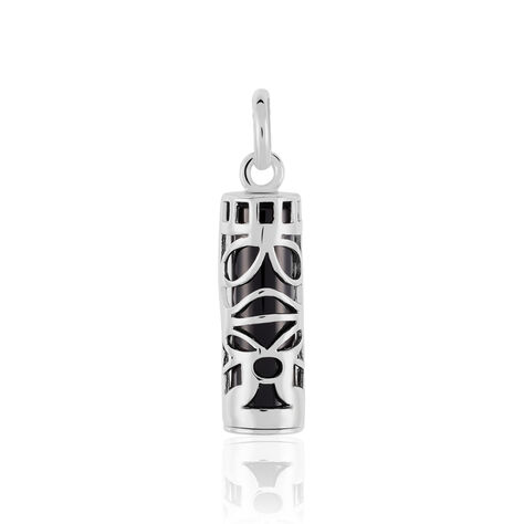 Pendentif Tiki Argent Blanc Onyx - Pendentifs Famille | Histoire d’Or