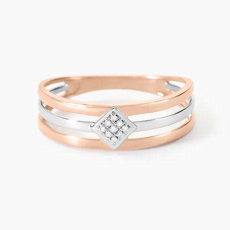 Bague Elsa Or Bicolore Diamant - Bagues avec pierre Femme | Histoire d&rsquo;Or
