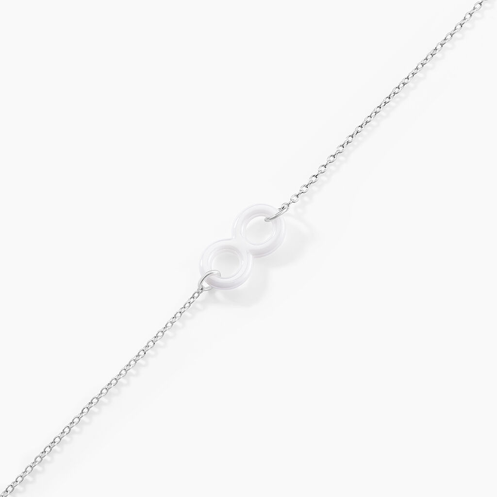 Bracelet Alicia Argent Blanc C&eacute;ramique - Bracelets Femme | Histoire d&rsquo;Or