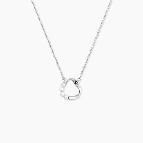 Collier Ecume Argent Blanc Perle De Culture - Colliers fantaisie Femme | Histoire d&rsquo;Or