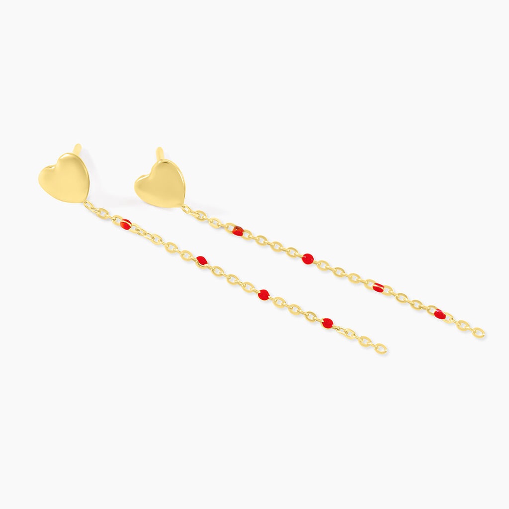 Boucles D'Oreilles Pendantes Bubble Argent Jaune - Boucles d'oreilles fantaisie Enfant | Histoire d&rsquo;Or