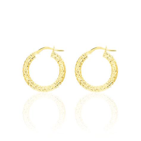 Créoles Udara Or Jaune - Boucles d'oreilles créoles Femme | Histoire d’Or