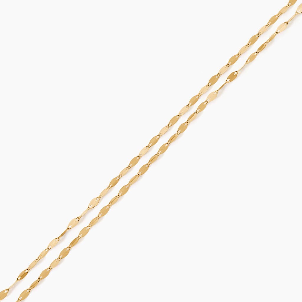 Bracelet Camelie Argent Dor&eacute; A L'Or 750/1000 - Bijoux sans pierre Femme | Histoire d&rsquo;Or