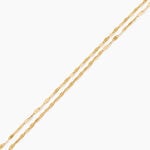 Bracelet Camelie Argent Dor&eacute; A L'Or 750/1000 - Bijoux sans pierre Femme | Histoire d&rsquo;Or