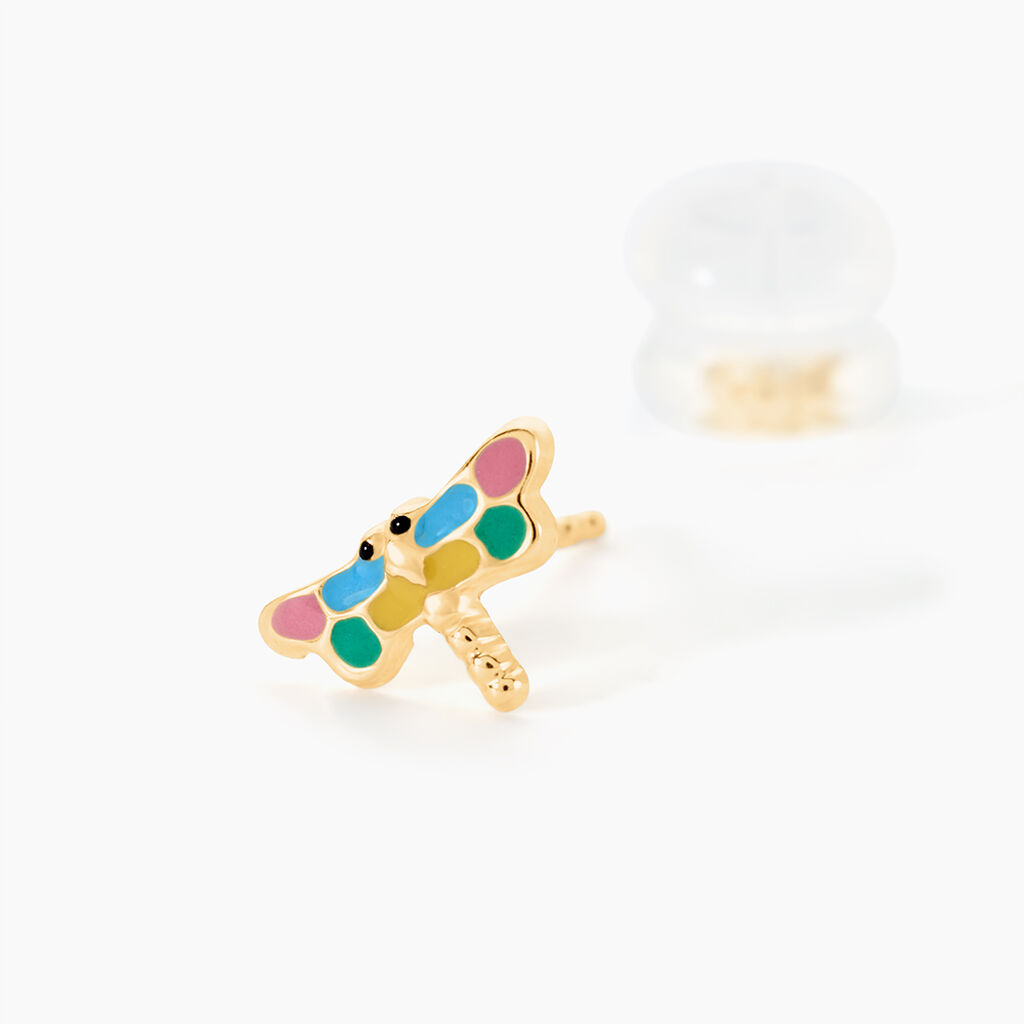 Boucles D'oreilles Puces Liberius Or Jaune - Clous d'oreilles Enfant | Histoire d’Or
