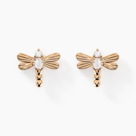 Boucles D'oreilles Puces Dixie Plaqué Or Doré Oxyde De Zirconium - Boucles d'oreilles fantaisie Femme | Histoire d’Or