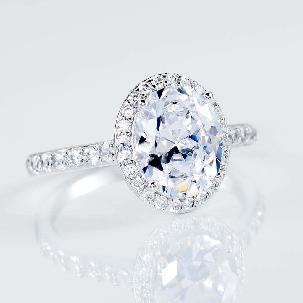 Bague Solitaire Adeodat Argent Oxyde De Zirconium - Bagues solitaires Femme | Histoire d&rsquo;Or