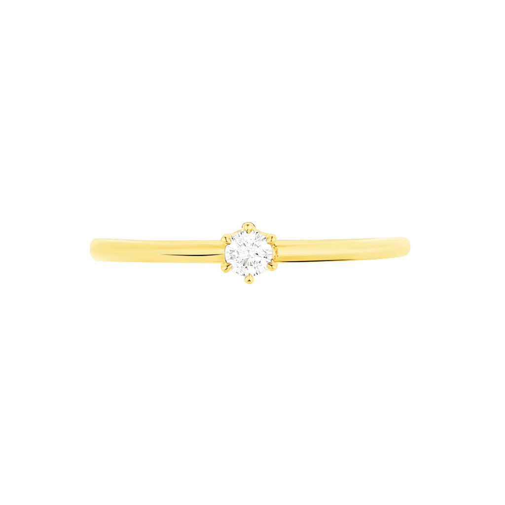 Bague Solitaire Annelies Or Jaune Diamant - Bagues solitaires Femme | Histoire d’Or