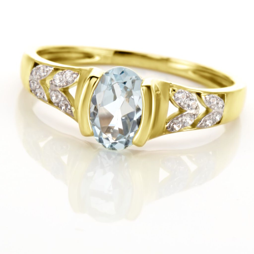 Solitaire Laetitienne Or Jaune Topaze Oxydes - Bagues solitaires Femme | Histoire d’Or