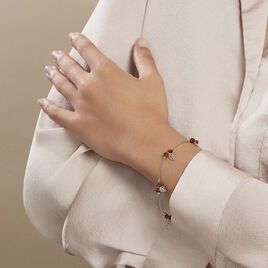 Bracelet Argent Blanc Solène Ambre - Bracelets Plume Femme | Histoire d’Or