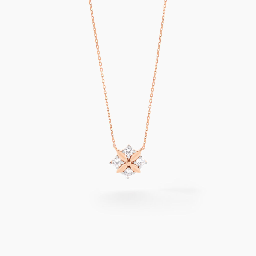 Collier Gladysse Or Rose Oxyde De Zirconium - Colliers Femme | Histoire d&rsquo;Or