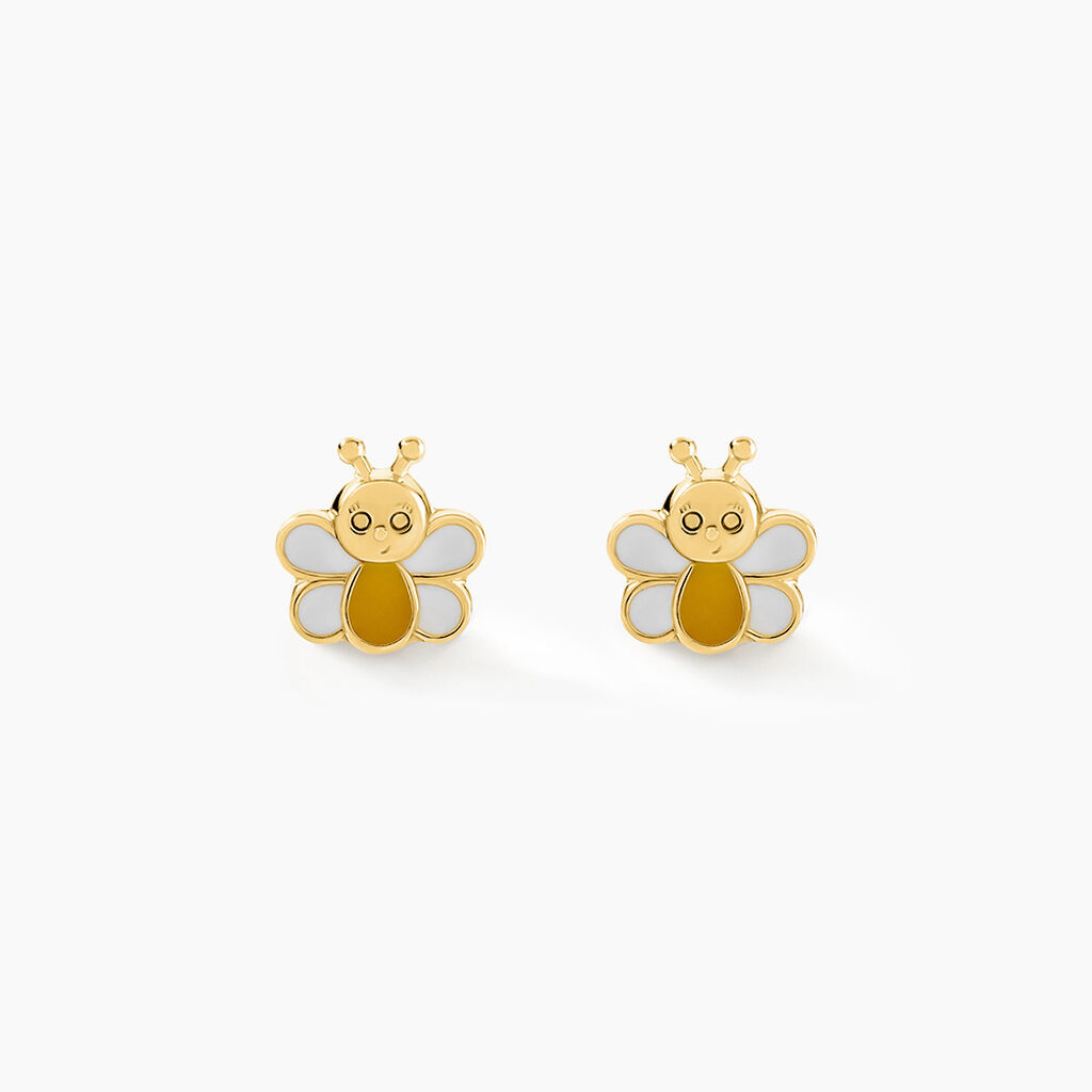 Boucles D'oreilles Puces Buz Or Jaune - Clous d'oreilles Enfant | Histoire d&rsquo;Or
