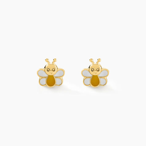 Boucles D'oreilles Puces Buz Or Jaune - Clous d'oreilles Enfant | Histoire d&rsquo;Or
