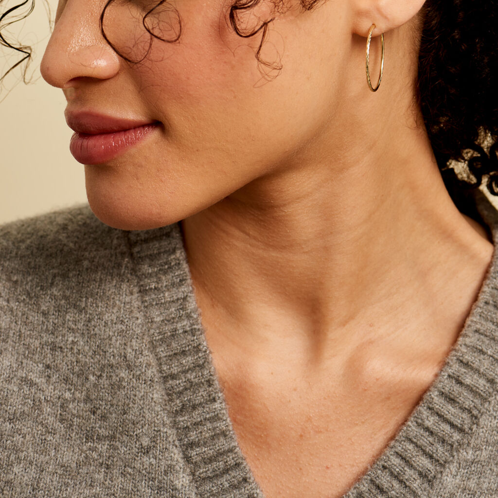 Créoles Aglavie Flexibles Or Jaune - Boucles d'oreilles créoles Femme | Histoire d’Or