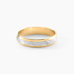 Alliance Cesarius Ruban Plat Or Bicolore - Alliances Unisex | Histoire d&rsquo;Or