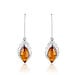 Boucles D'oreilles Argent Blanc Enya Ambre - Boucles d'oreilles fantaisie Femme | Histoire d’Or