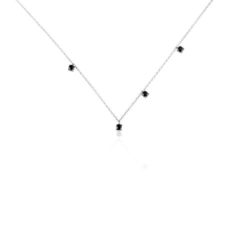 Collier Callias Argent Blanc Oxyde De Zirconium Noir - Colliers fantaisie Femme | Histoire d’Or