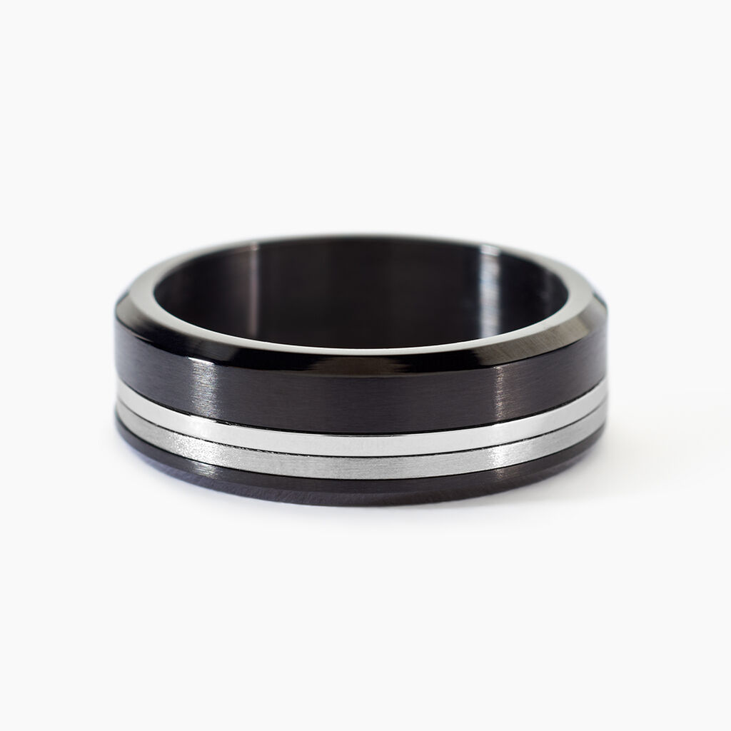 Bague Baldev Acier Bicolore - Bagues fantaisie Homme | Histoire d&rsquo;Or