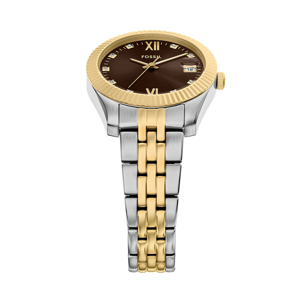 Montre Fossil Scarlette Mini Marron - Montres Femme | Histoire d&rsquo;Or