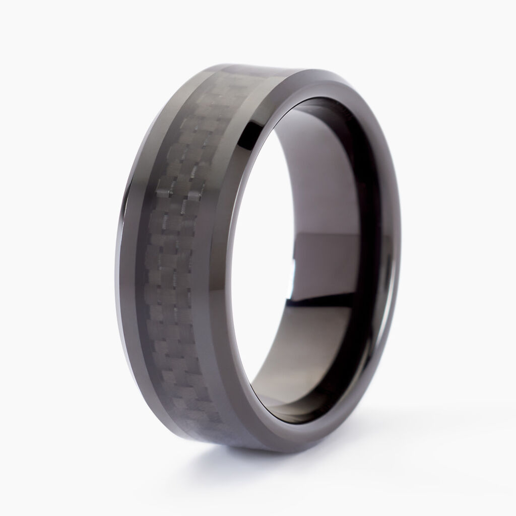 Bague Arnaud Acier Noir - Bagues fantaisie Homme | Histoire d’Or