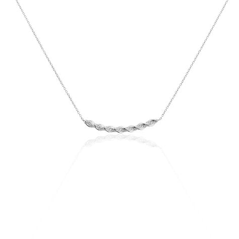 Collier Argent Blanc Remigius Oxydes De Zirconium - Colliers fantaisie Femme | Histoire d’Or