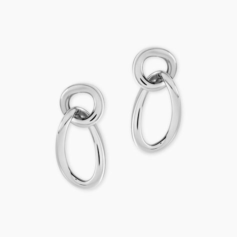 Boucles D'Oreilles Pendantes Lucylle Acier Blanc - Boucles d'oreilles fantaisie Femme | Histoire d&rsquo;Or
