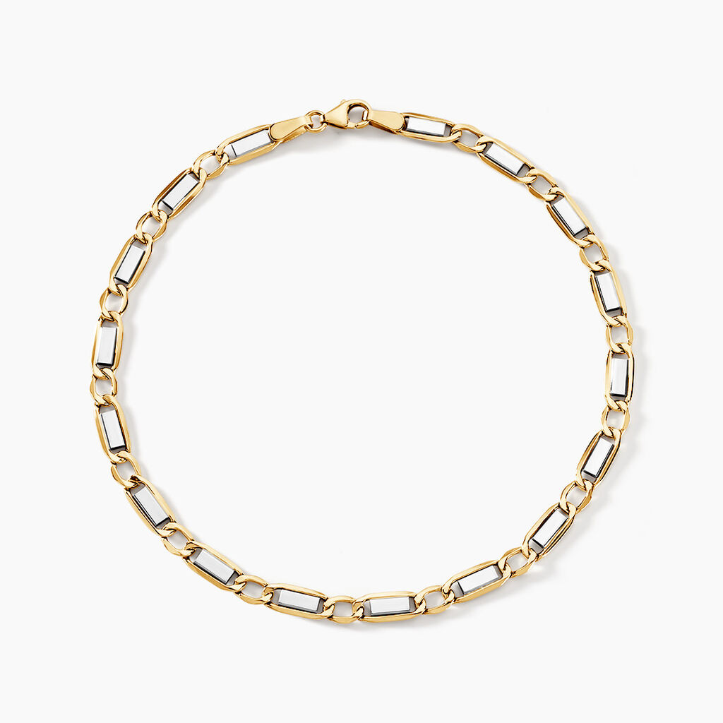 Bracelet Or Bicolore Danae - Bracelets chaîne Homme | Histoire d’Or