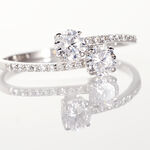 Bague Arista Or Blanc Oxyde De Zirconium - Bagues avec pierre Femme | Histoire d&rsquo;Or