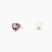 Boucles D'oreilles Puces Salona Or Jaune Amethyste Violet - Clous d'oreilles Femme | Histoire d’Or