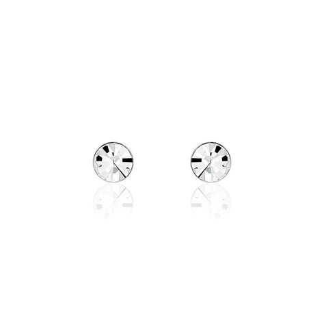 Boucles D'oreilles Puces Loeiza Argent Blanc Oxyde De Zirconium - Boucles d'oreilles fantaisie Femme | Histoire d’Or