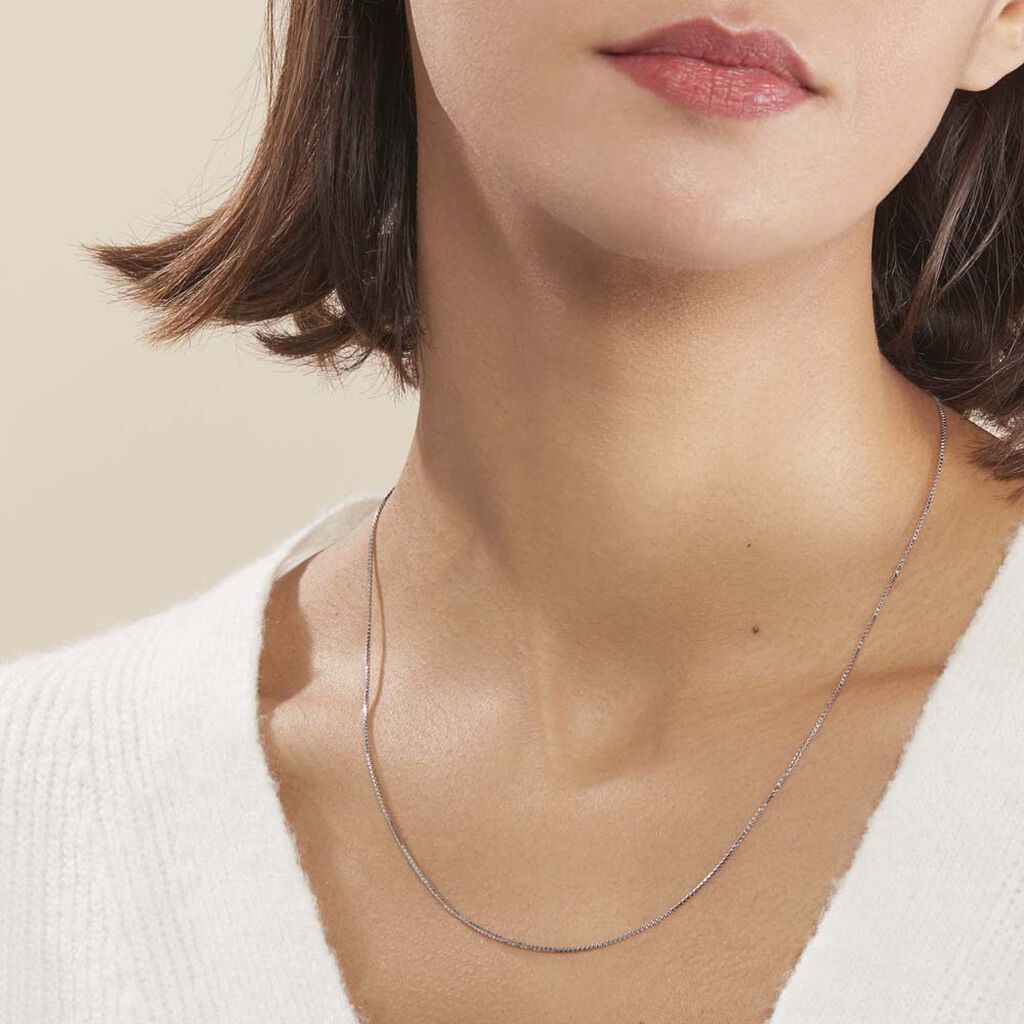 Chaîne Alyze Argent Blanc - Chaines Femme | Histoire d’Or