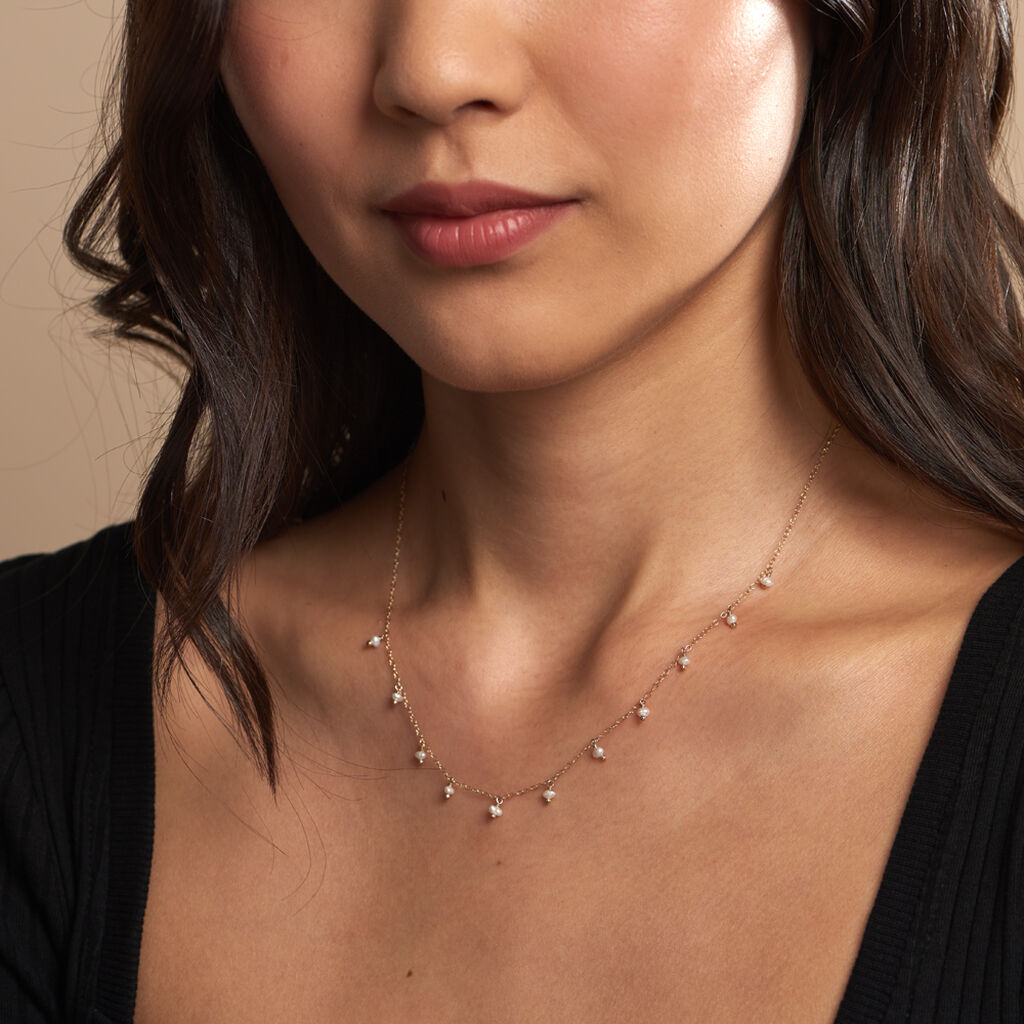 Collier Jazmin Or Jaune Perle De Culture - Colliers Femme | Histoire d’Or