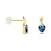 Boucles D'oreilles Puces Or Jaune Clothilde Topaze Et Oxydes - Clous d'oreilles Femme | Histoire d’Or