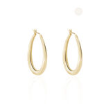 Cr&eacute;oles Olivia Ovale Plaqu&eacute; Or Jaune - Boucles d'oreilles cr&eacute;oles Femme | Histoire d&rsquo;Or