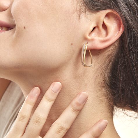 Créoles Ayliz Or Bicolore - Boucles d'oreilles créoles Femme | Histoire d’Or