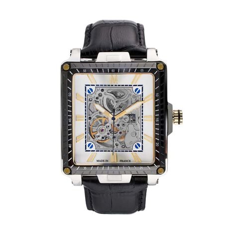 Montre Montignac Square Automatique Argent&eacute; - Montres Homme | Histoire d&rsquo;Or