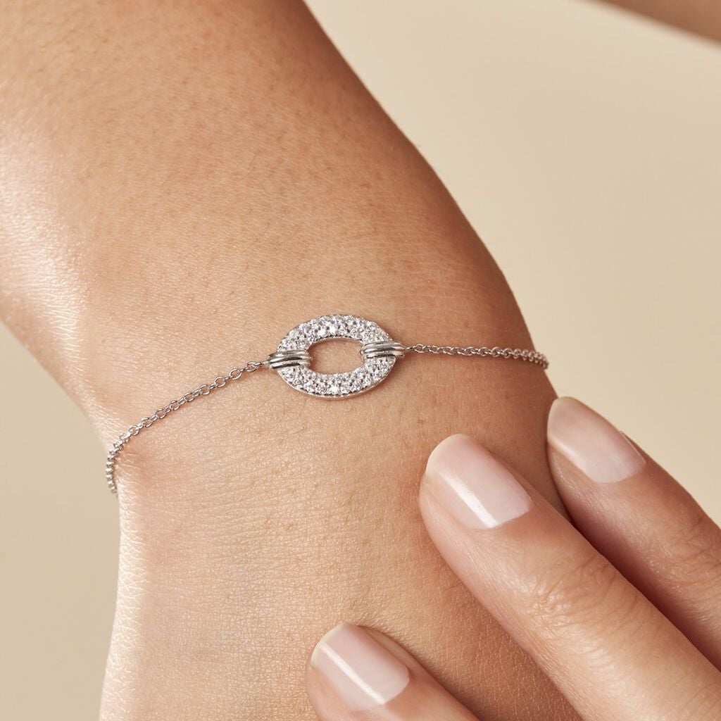 Bracelet Argent Kefira Oxydes De Zirconium - Bracelets Femme | Histoire d&rsquo;Or