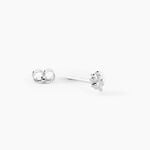 Boucles D'Oreilles Puces Ka&iuml;la Argent Blanc - Boucles d'oreilles fantaisie Femme | Histoire d&rsquo;Or